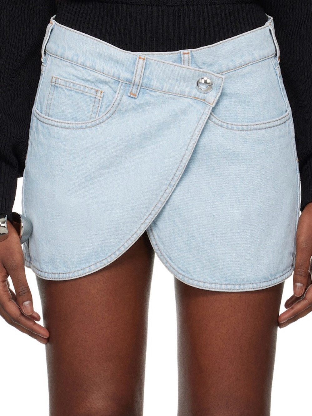Coperni - Light Blue Denim Wrap Mini Skirt
